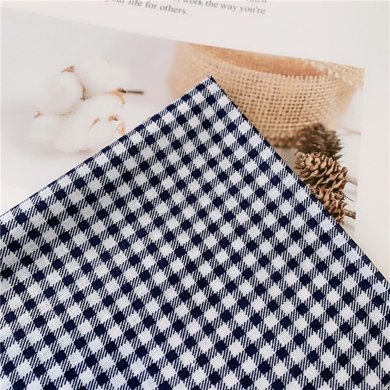 Tela de algodón DIY azul marino con estampado floral fresco de 50cm x 150cm, ropa de cama para niños, ropa de cama, colcha decorativa para el hogar 180g