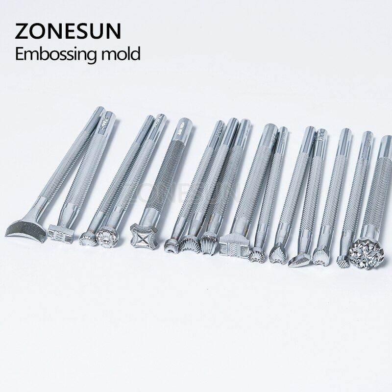 ZONESUN leather embossing kit Carving Printing Tool DIY Manual Leather Craft Stamps Art Pattern Leather Stamping Printing Tools