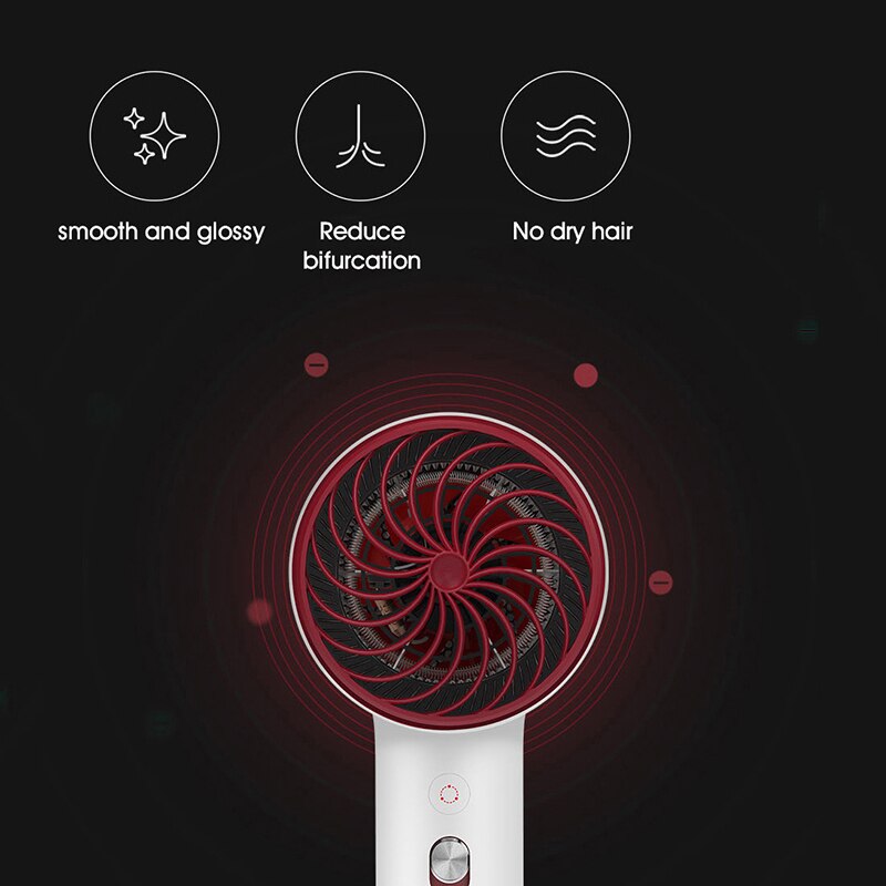 SOOCAS H5 Negative Ion Hair Dryer 1800W Blow Dryer Aluminum Alloy Powerful Electric Dryer Cold Air Circulating