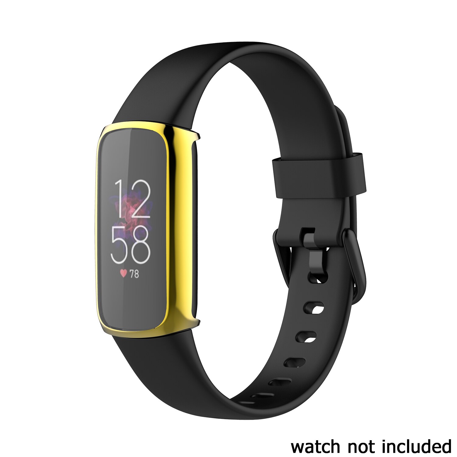 Protective Case For Fitbit Luxe Screen Protector Watch Cover For Fitbit Luxe Watch Band Bumper Plating TPU Durable Case Shell: Gold