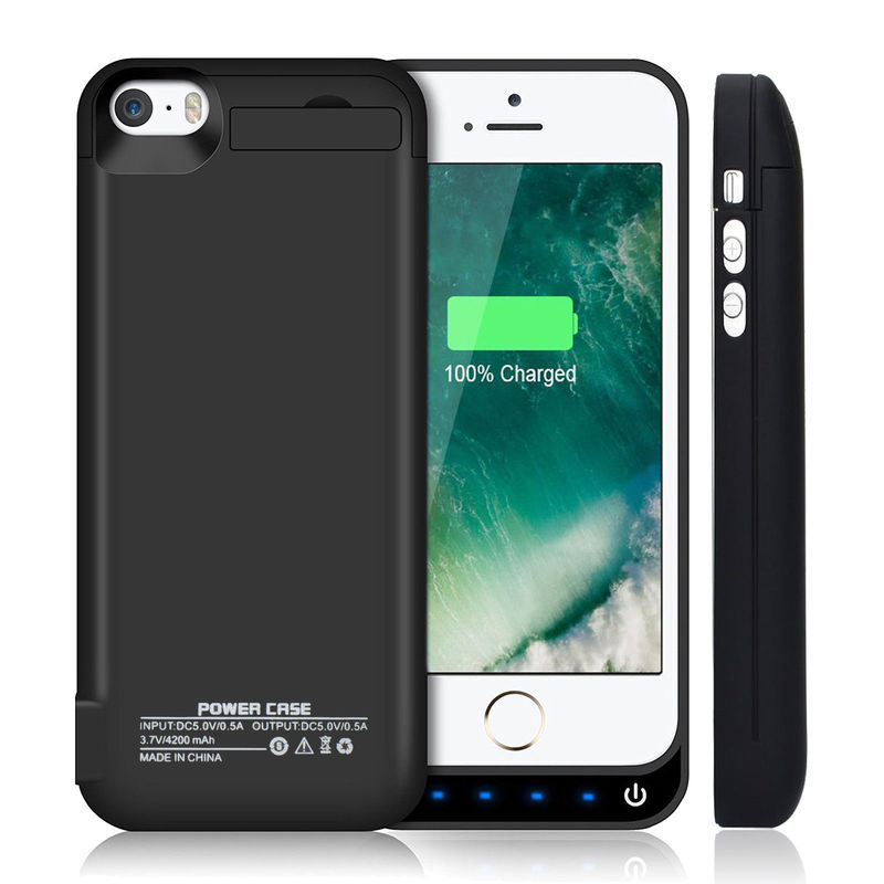 Neng 4200Mah Externe Backup Battery Charger Case Voor Iphone 5 5S 5C Se 8 Kleuren Power Bank pack Stand Powerbank