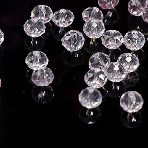 6mm diameter 1 streng ca. 96-100 stk gennemsigtig farve krystal rhinestones perler stof krave kjole syning beklædningsmaterialer: Gennemsigtig