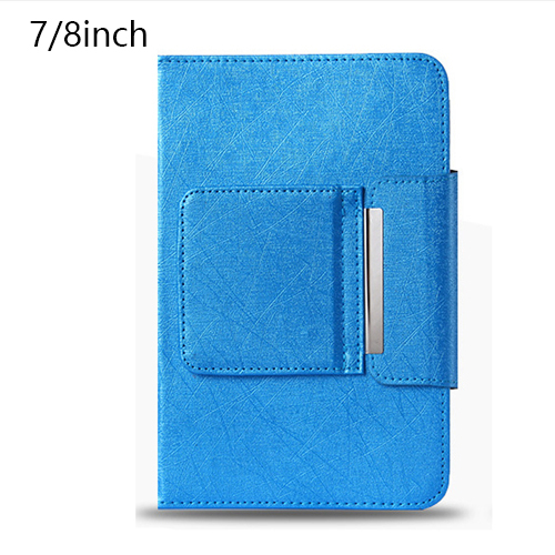 Teclado inalámbrico Bluetooth para tableta Funda de cuero PU funda con soporte para Pad 7 8 pulgadas 9 10 pulgadas para IOS Android Windows: Azul