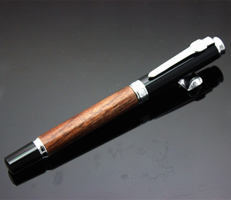 Jinhao 8802 Blue and White Porcelain Fountain Pen 18kgp Medium Nib Plum Blossom Bird Painting Pen: F