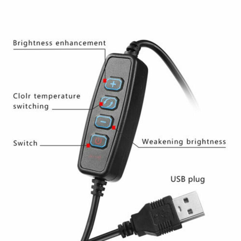 16cm Dimmbare 5500K USB Füllen-in LED Ring Licht Mit Regler Bausatz für machen-hoch Telefon Kamera Selfie Live Licht 3E16