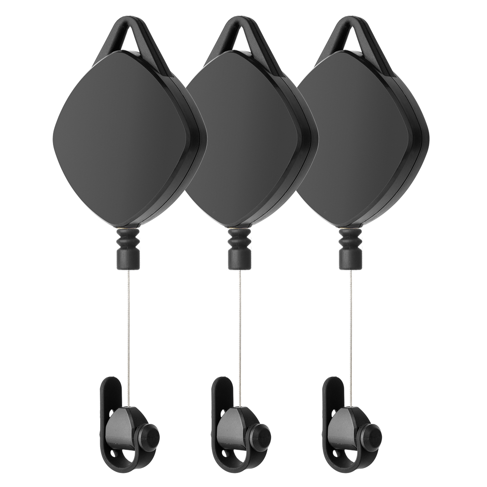 Cable Management Ceiling Pulley System for Oculus Rift S Rift PS VR Accessories Retractable Practical Headset Parts: 3 Pcs-Black
