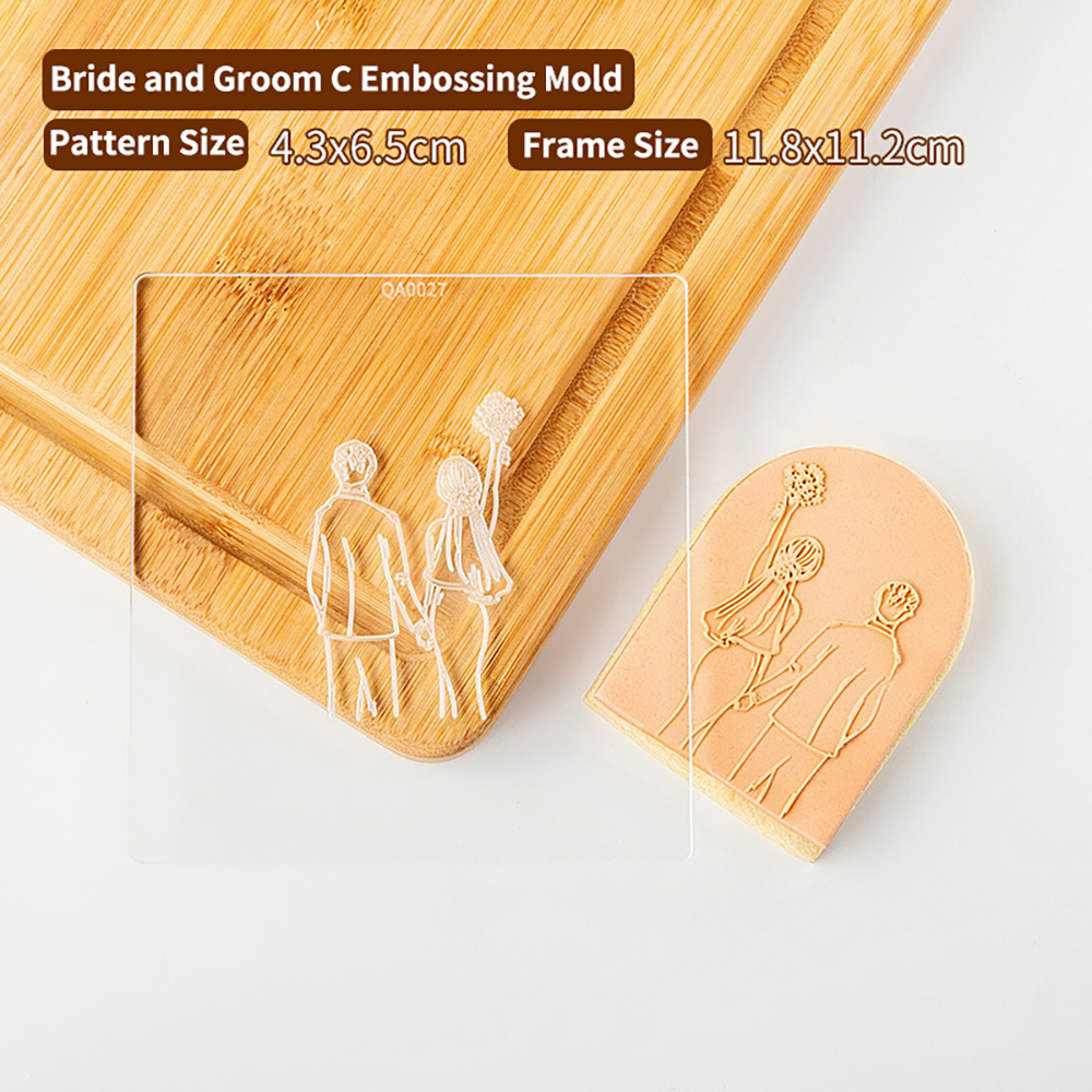 Verktøy for bryllupskakedekorering, kakepresse, stempel, pregemaskin, kjeksutstikker, fondant, sukkerhåndverk, kakeutstikkere, form, kakeform: Beige