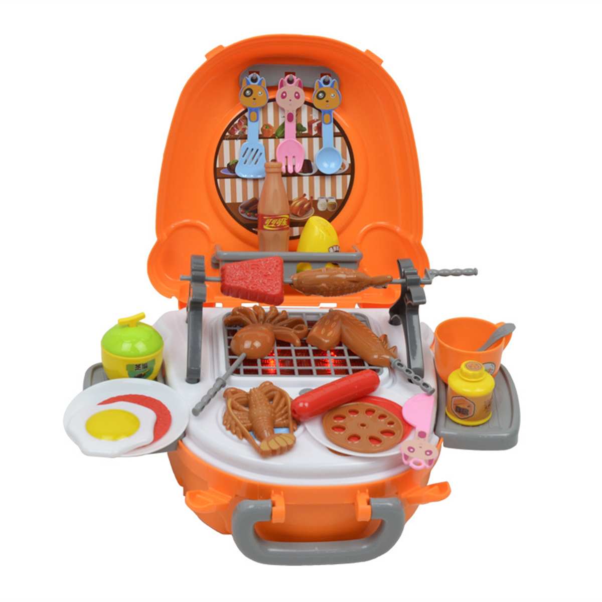 Outdoor Barbecue Kachel Onderwijs Koken Met Muziek Licht Speelgoed Simulatie keuken kinderen Barbecue String BBQ Speelgoed Set