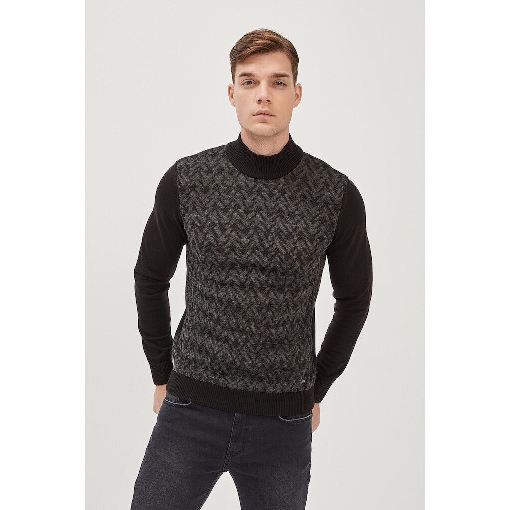 Xact Pull tendance pour homme en tricot moucheté, col rond Xact Pull tendance pour homme en tricot moucheté, col rond