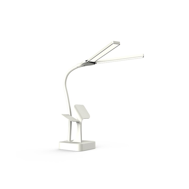 Lampe de lecture de bureau réglable en continu double tête commutateur tactile rotatif LED lampe de Table USB charge Protection des yeux lampe de Table