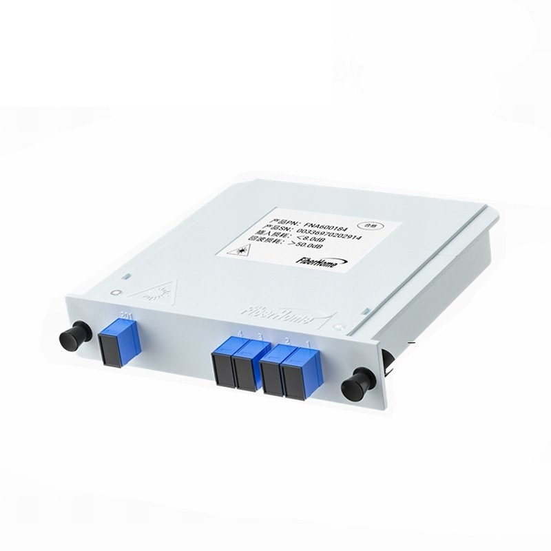 Optical Fiber Splitter FTTH PLC Splitter Box 1-2 1-4 1-8 1-16 SC UPC/APC Cassette Plug-in Type Planar Waveguide Optical: black