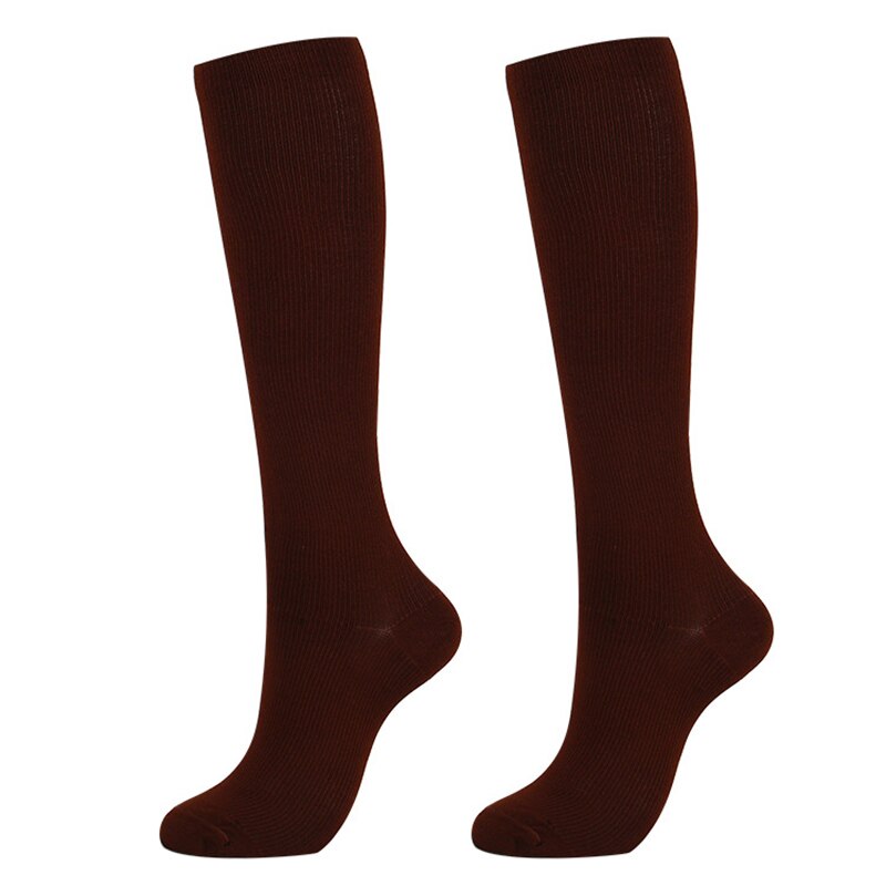 Winter Nylon Solid Pressure Compression Varicose Vein Leg Knee High Support Long Warm Stockings for Women Feet Cover