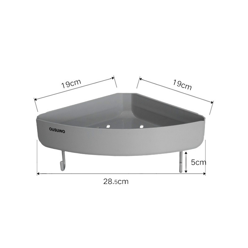 Bathroom Bathroom Storage Rack Wall Hole-Free Plastic Finishing Storage Rack Dormitory Artifact Wall-Mounted Toothbrush Holder: Bronze