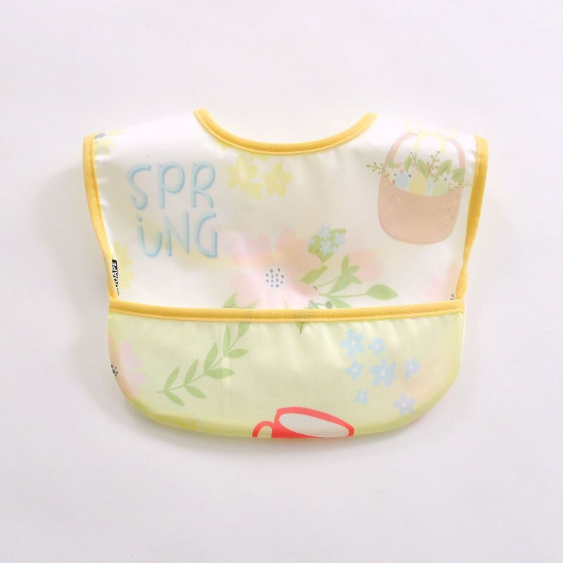 Babador impermeável e à prova de sujeira leve do infante na moda fácil esfregar o bolso da criança do arroz macio e confortável comer o babador: Bouquet