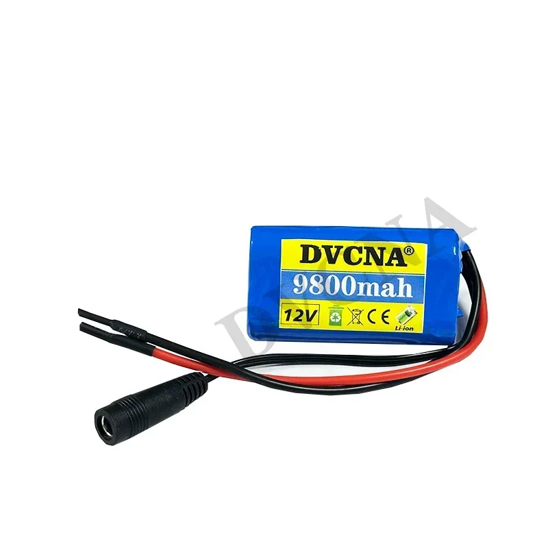 12V 18650 Battery Pack 9800mah 3S1P Li-ion Rechargeable Batteries with BMS Lithium Cells Protection Board +12.6V Charger