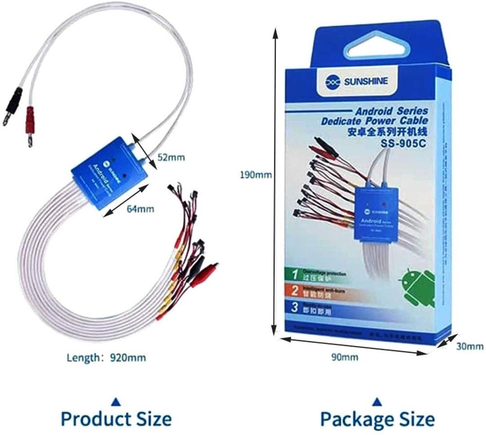 SS-905C Android series dedicate power line for samsung huawei vivo xiaomi supply control test cable Battery power supply line: Default Title