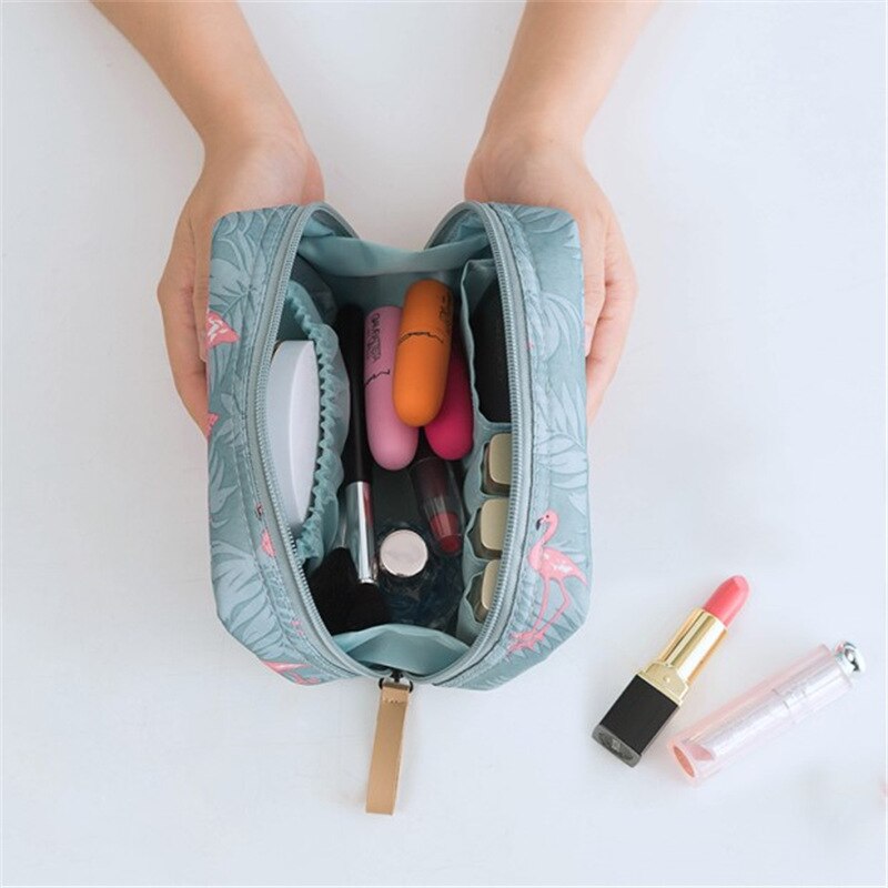 1 pc Mini Solid Color Flamingo Cosmetic Bag Cactus Travel Toiletry Storage Bag Beauty Makeup Bag Cosmetic Bag Organizer