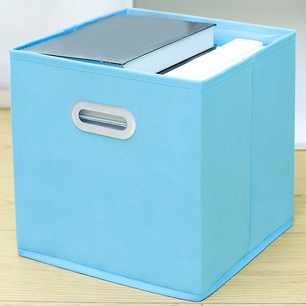 Caja de almacenamiento de tela para libros, ropa, juguetes, almacenamiento de artículos diversos, armario plegable, cajón, organizador, contenedores, cesta: Rosa