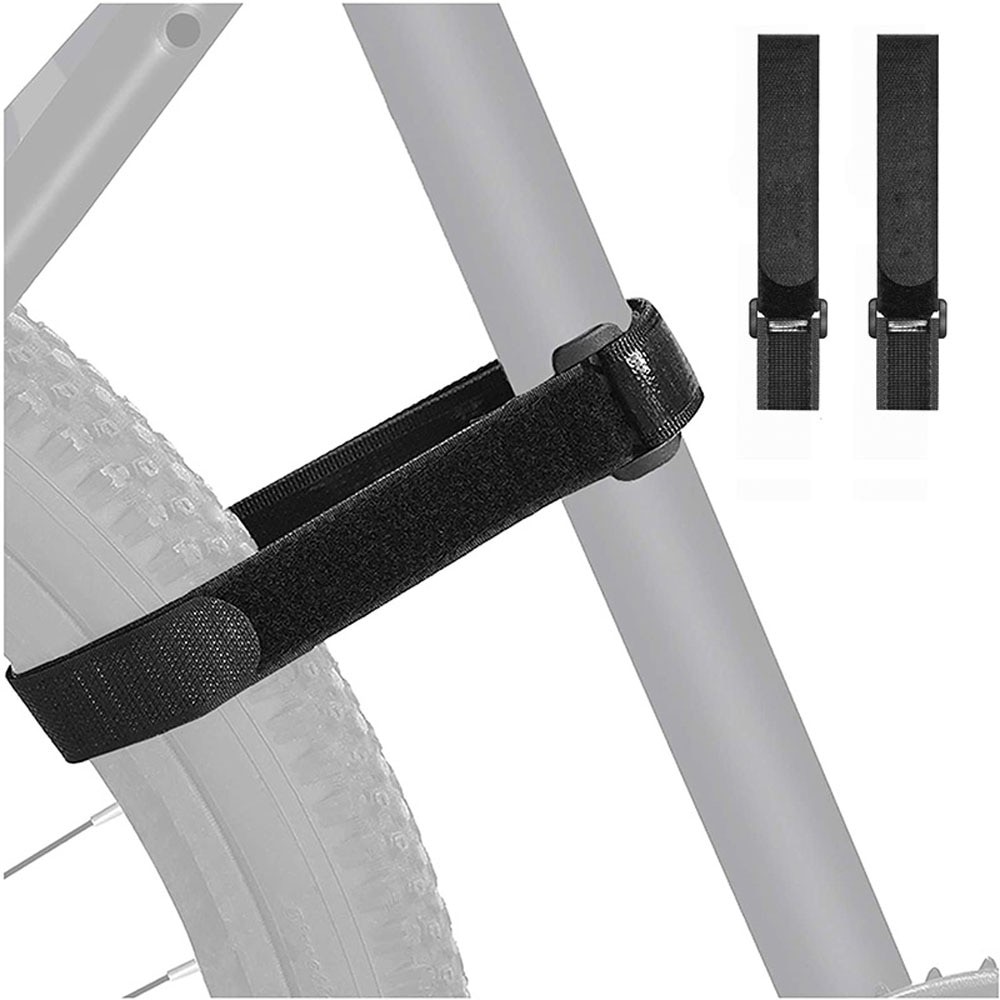 2Pcs Bike Frame Band Anti-Slip Multifunctionele Fiets Vaste Riem Verstelbare Bike Klittenband Gesp Binding Strap