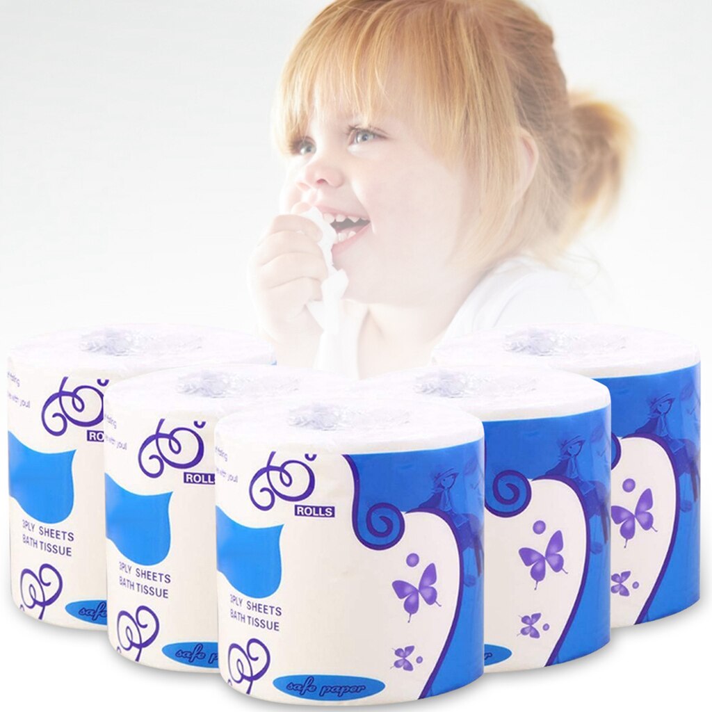 6 rollen Wc Papier 3 Ply Wc Tissue Weiß Wc Papier Weichen Gewebe Professionelle Einweg Praktische Wc Papier