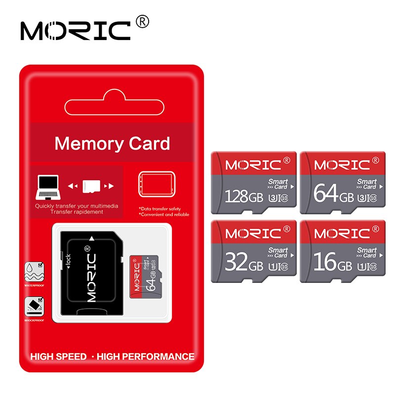 Moric Micro SD C10 Real capacity 256GB 128GB 64GB 32GB cartao de memoria Memory/TF Flash Card with Free adapter