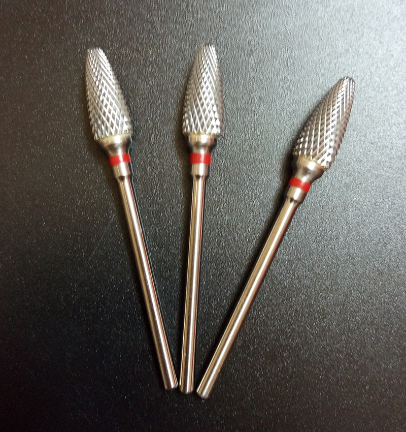 Broca de seguridad de y barril cónico, broca de carburo para uñas, herramientas para máquina de manicura, 1 unids/lote