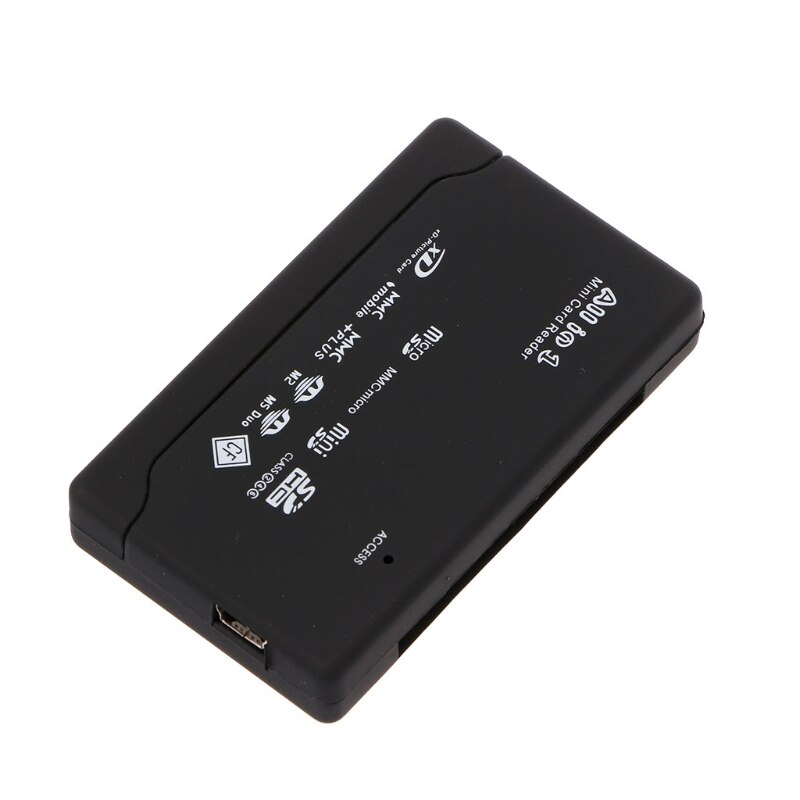 All-In-One Memory Card Reader For USB External Mini Micro SD SDHC M2 MMC XD CF With USD Cable Black