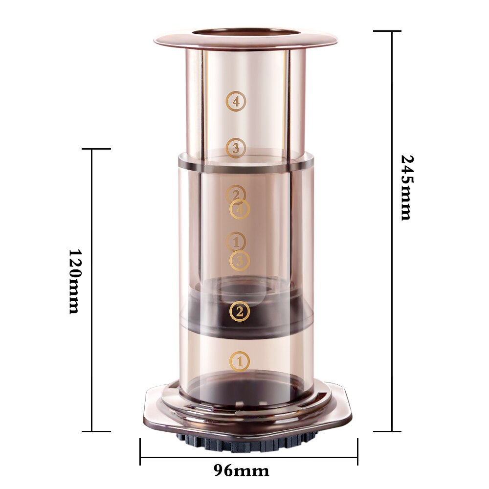 Suodatinpaperi espresso kahvinkeitin kannettava kahvila ranskalainen paineilmapuristin tippa kahvipannu aeropress koneeseen barista työkalut: Musta