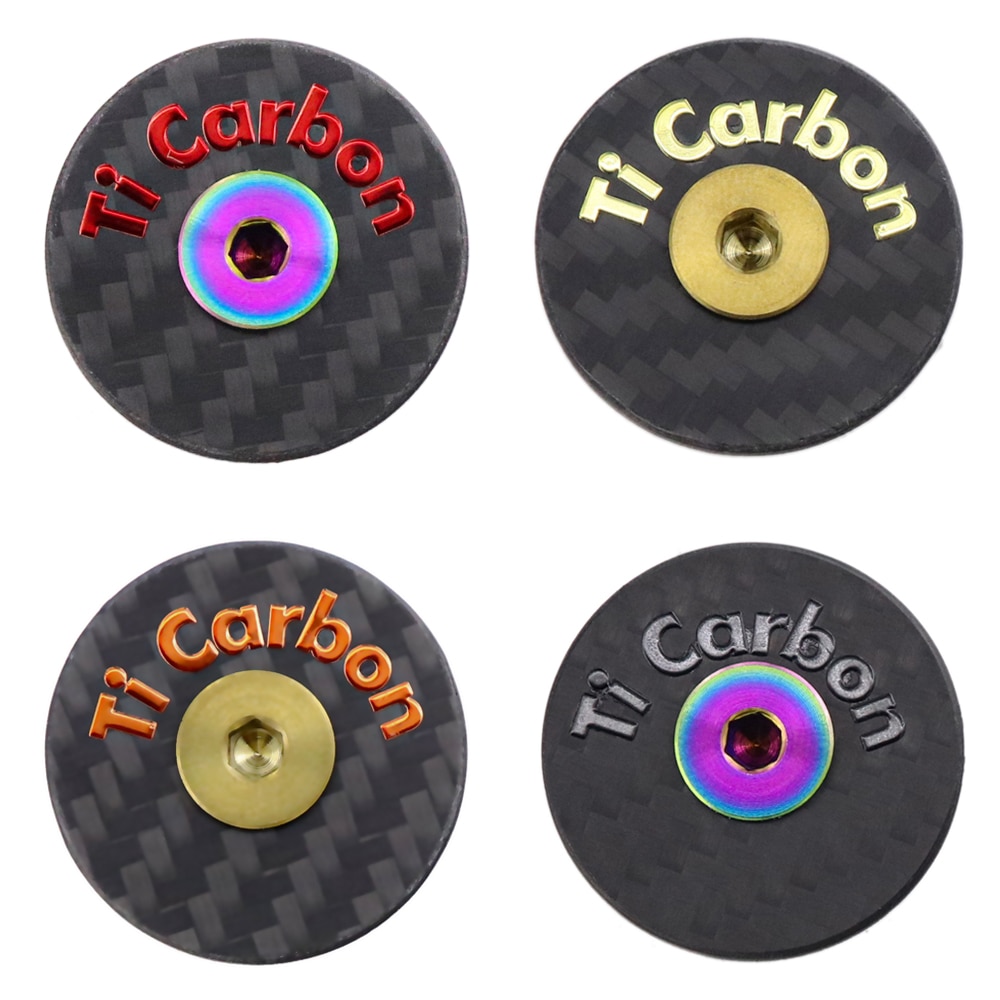 Carbon Bicycle Stem Top Cap with Screw For od2 31.8mm-28.6mm 1 1/8" Steerer Fork Tube Headset Cap Cover