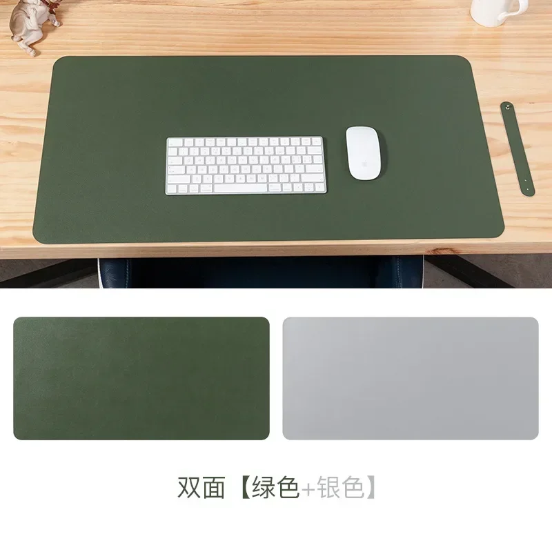 office Mouse Pad 90x45/80x40cm PC Mousepad XXL Computer Waterproof Table Pad PU Leather Large Desk Mat Double-sided: 40x30 cm / Coffee