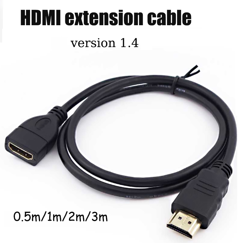 1Pcs HDMI Male And Female Extension Cable 1.4 Version High-definition Video Adapter Extension Prolongate Connector 0.5m/1m/2m/3m