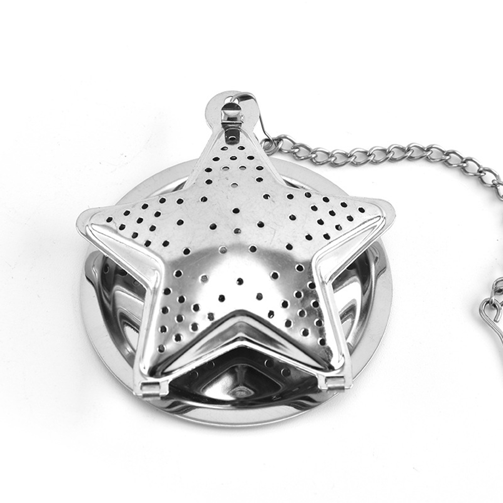 1 Pc Star Moon Tree Shapes Tea Infuser Stainless Steel Reusable Metal Tea Bag Filter Tea Strainer: 3