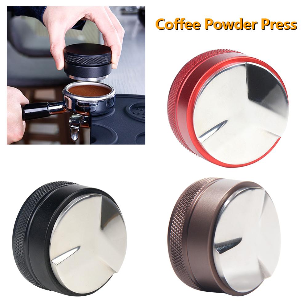 51 aço inoxidável café tamper altura ajustável trefoil distribuidor de café distribuidor de café acessórios de café vermelho/preto