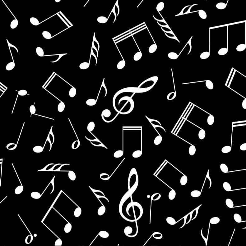 Tissus en coton, tissu pour musique, tissu pour notes de musique, au mètre tissus, tissus pour enfants, couture textile
