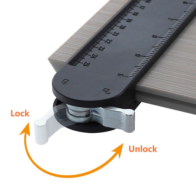 5/10 inch sjabloonprofielcontourmeter met abs-aluminium kern, metalen slotvormduplicator, 130mm verbrede profielmeetinstrumenten