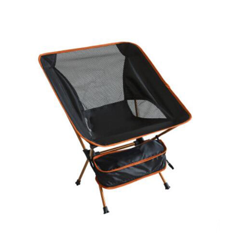 Outdoor Camping Fishing Chair Beach Backpack Chairs High Load Ultralight Camping Chair Portable Picnic Seat Fishing Tools Chair: orange