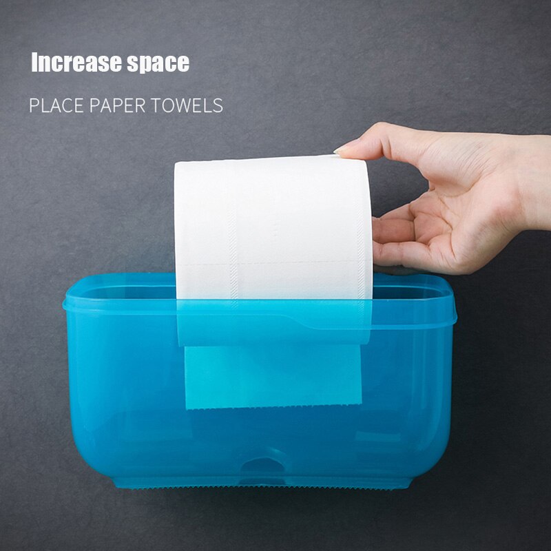 Waterproof Toilet Paper Holder Wall-mounted Toilet Paper Dispenser Tissue Box Bathroom Accessories for Bathroom Home