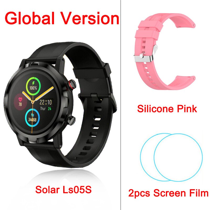 Youpin Haylou LS05S Smart Watch Full Touch Fitness Tracker Blood Pressure IP68 Waterproof Smartwatch Haylou RT For iOS Android: Ls05S Silicone Pink1