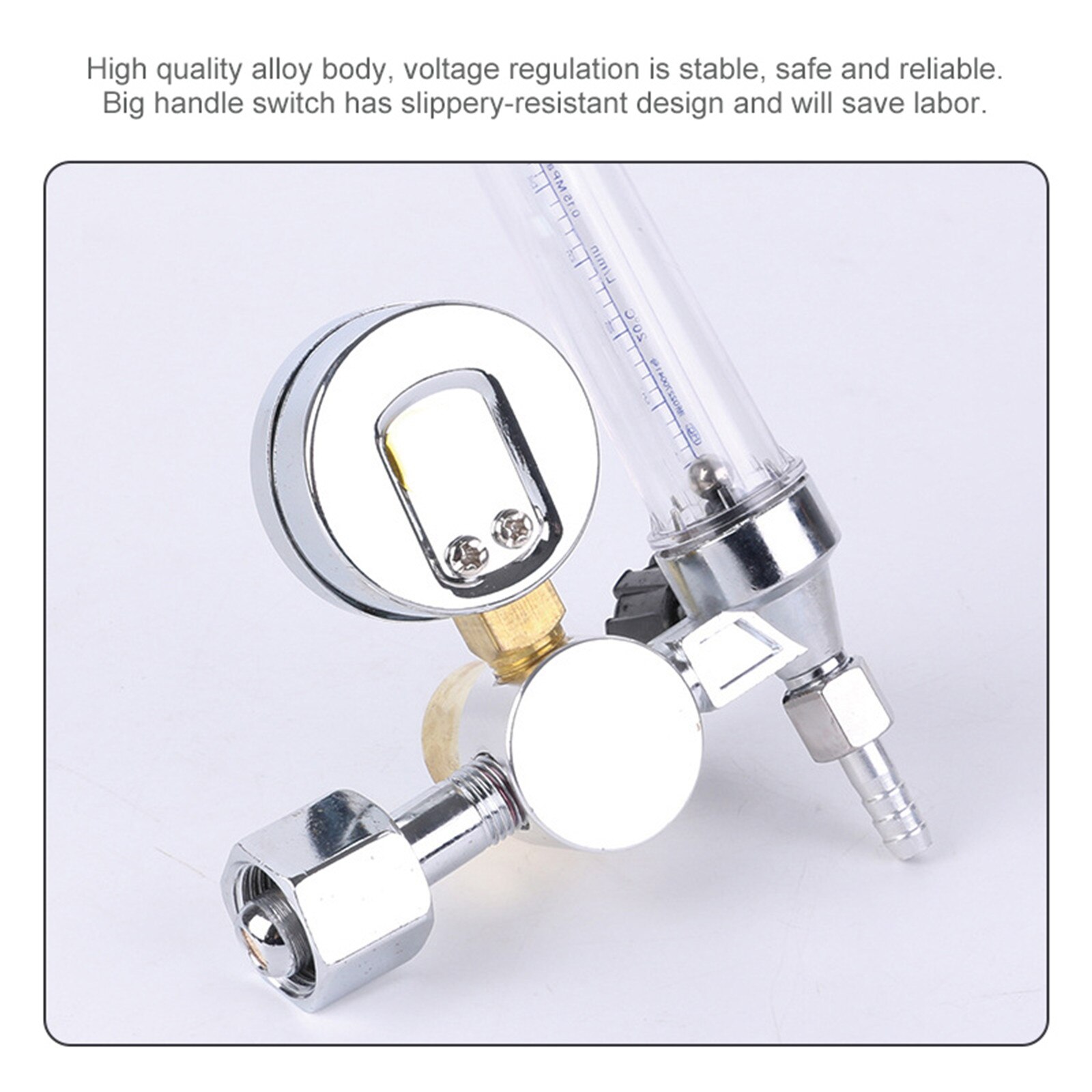 G5/8 0-25MPa Argon Regulator Argon Flow Meter Air Pressure Regulator Gauge For Weld Mig Tig Welding Pressure Reducer Flow Meter