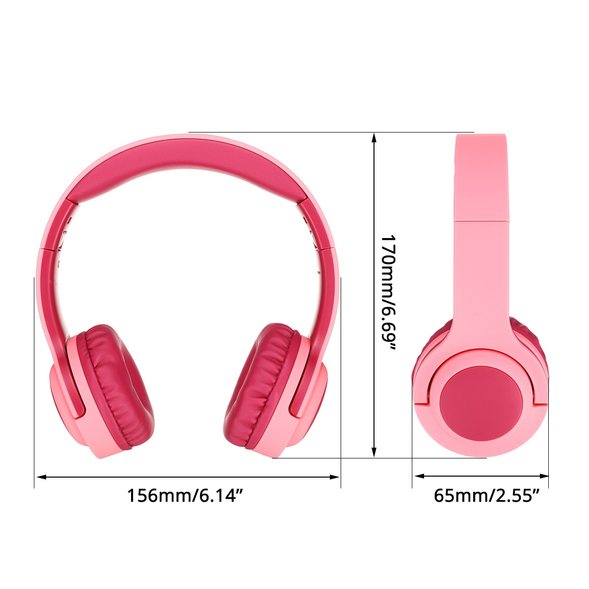 Kids Headphones Head-mounted Children Safe Volume Noise Cancelling Foldable Stereo 93dB 3.5mm Headsets for Phone