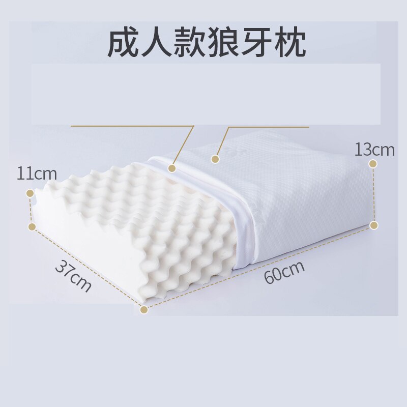 Erwachsene freundlicher Thailand Natürliche Latex Bett Zervikale Kissen Gesundheit Pflege Orthopädische Kissen für Hals Dunlopillo Schlaf Latex Schaum Kissen: langyachengren60x37