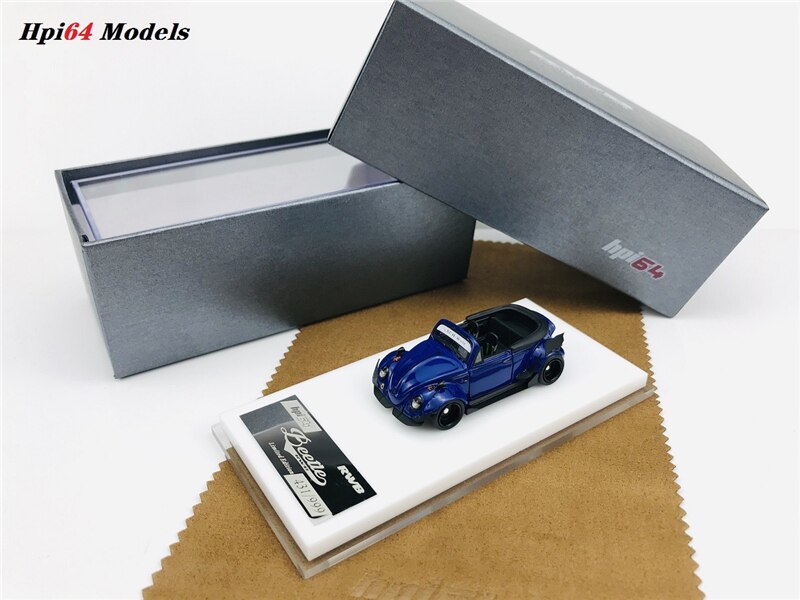 Hpi64 1:64 VW RWB-Beetle Blue convertible resin Model Car