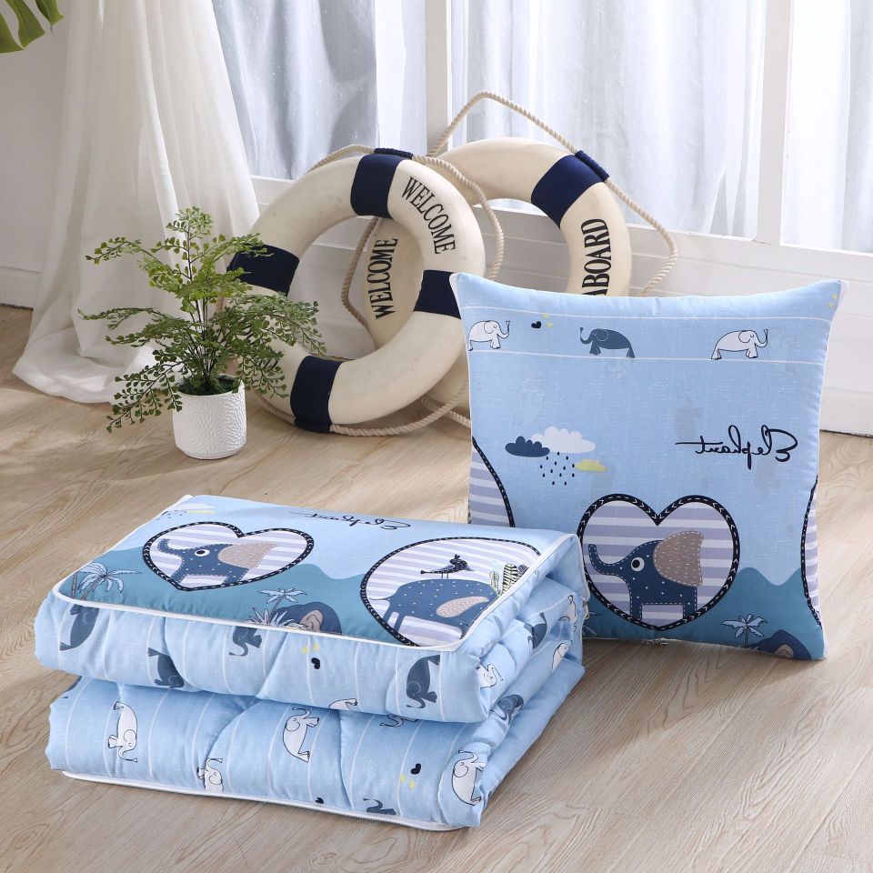 Auto cartoon quilt deken draagbare opvouwbare vierkante kussen thuiskantoor auto airconditioning quilt cartoon kussen: 3