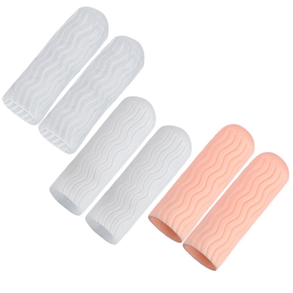 3 Pairs Comfortable Finger Sleeve Wear-resistant Finger Protector Sleeve Finger Covers Toe Tube Finger Protector Sleeves