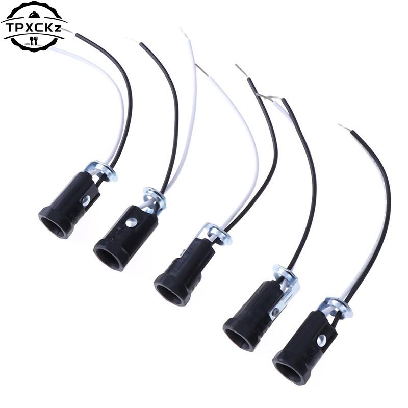 E12 Candelabro Base, Suporte da lâmpada, Tomadas de Luz, Keyless, 20cm Fio Leva Acessórios, Lâmpada Peças de Reposição Iluminação, 5Pcs