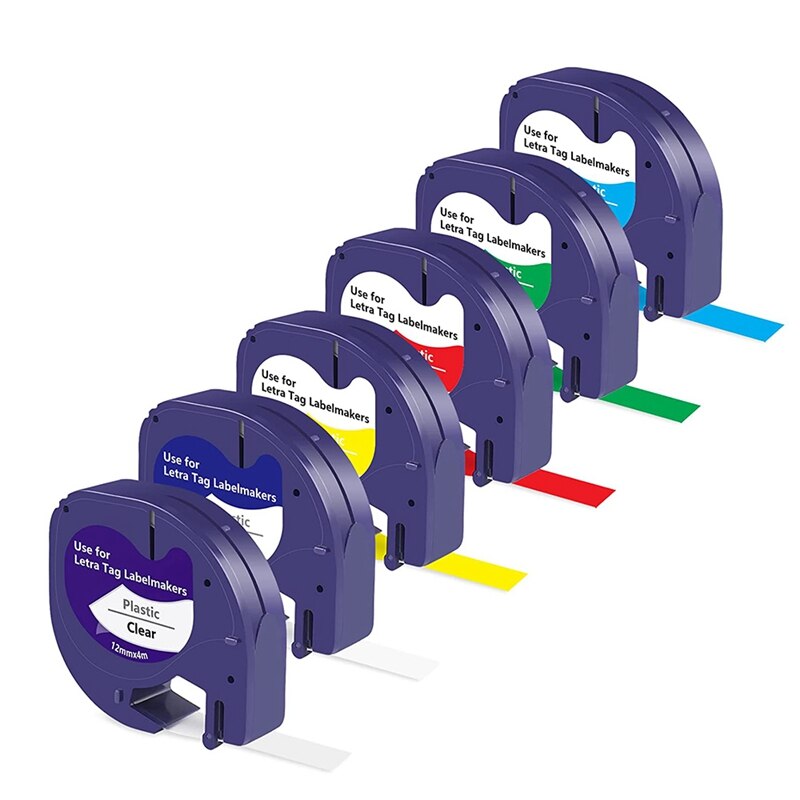 vhbw Label Tape Replacement for Dymo 43622, D1 for Label Printer 6mm