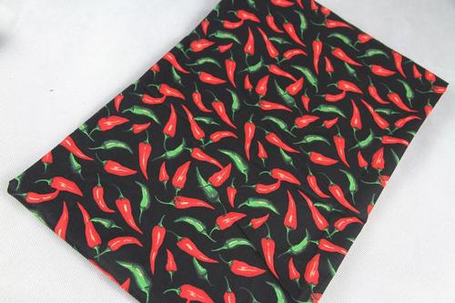 Patchwork dyr blomst hane peber stof udenrigshandel klud håndlavet tøj stof diy bomuld farvet klud: Chili