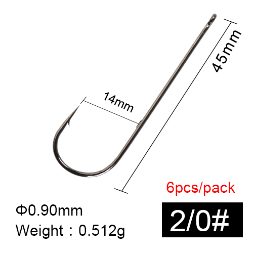 Fish king 3- pack/lot aberdeen vishaak maat 1/0# - 10#  vishaken van hoogwaardig koolstofstaal jig karper met weerhaak anzol ringoog haak: Maat 2-0