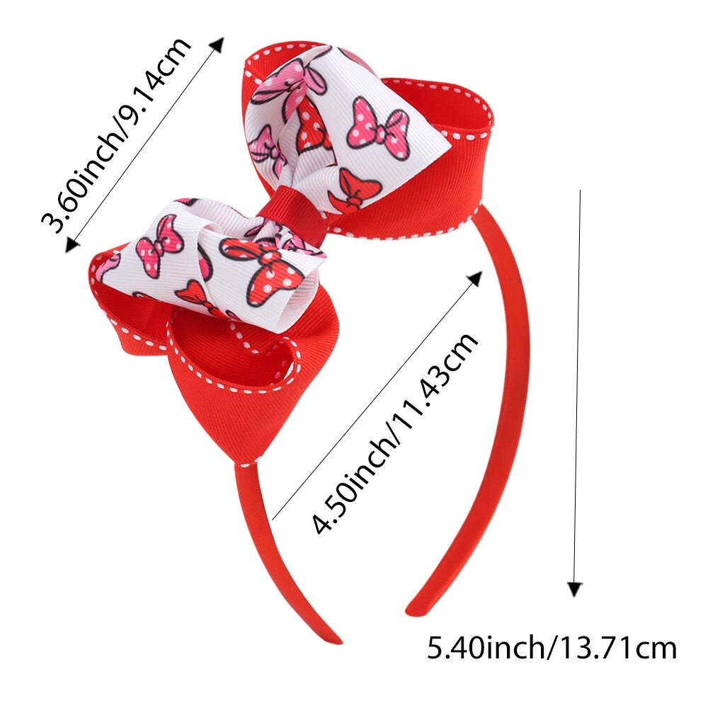 Kids Red Heart Print Hairband Children Party Hair Bands Girls Headband Decorations Ties for Valentines Day Hair Accessories