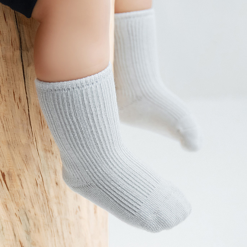 Einfarbig Baby Socken 6 Paare 2022 Frühling Kleinkind Junge Mitte Rohr Socken Sommer Atmungs Neugeborenen Mädchen Baumwolle Socke Zubehör